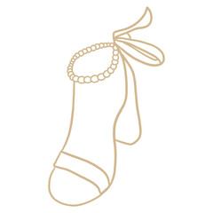 Feminine High Heel Drawing, Female high heel shoes drawing Illustration on white