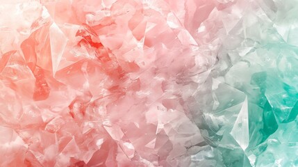 split background using pastel hues of blush pink and mint green, adorned with ethereal diamond-shaped light accents. - obrazy, fototapety, plakaty