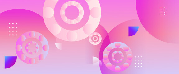 Pink white and blue modern and simple abstract banner art vector with shapes. For background presentation, background, wallpaper, banner, brochure, web layout, and cover