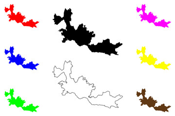 Manizales city (Republic of Colombia) map vector illustration, scribble sketch Manizales map