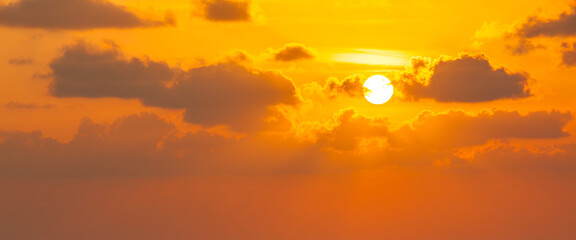 Beautiful dramatic scenic sunset sky background - 768808052