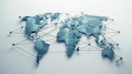 Global Connections, A world map connected by scribbled lines, representing international business and networking