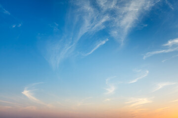Beautiful dramatic scenic sunset sky background - 768809421