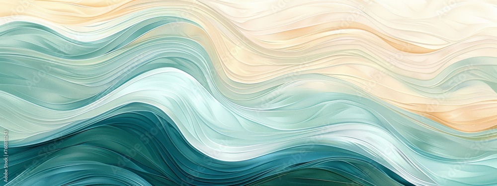 Poster incorporate fluidity and movement into the split background with a wave-like pattern inspired by oce