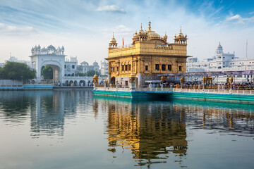 Sikh gurdwara Golden Temple (Harmandir Sahib). Holy place of Sikihism. Amritsar, Punjab, India - 768810631