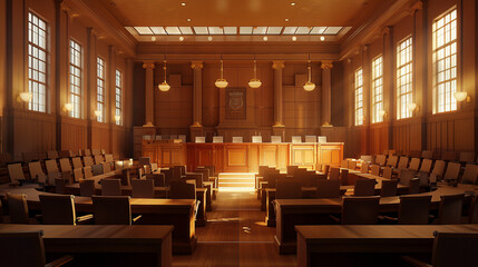 Courtroom of Justice - obrazy, fototapety, plakaty