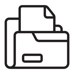 folder line icon
