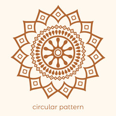 Luxurious mandala pattern background, circular pattern vector design