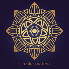Luxurious mandala pattern background, circular pattern vector design