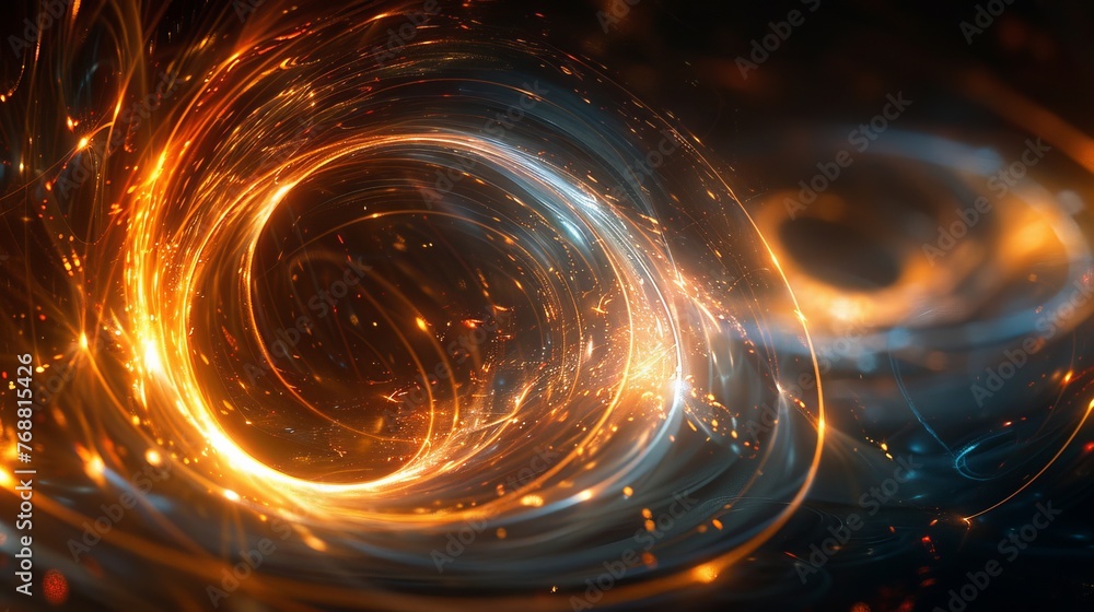 Poster kinetic energy: convey a sense of movement and energy by designing dynamic light shapes that appear 