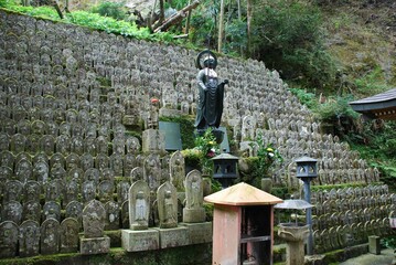 Set of statues on the Japan 88 Temple Pilgrimage on Shikoku Island