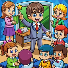 Happy Teacher's Day, Education Concept