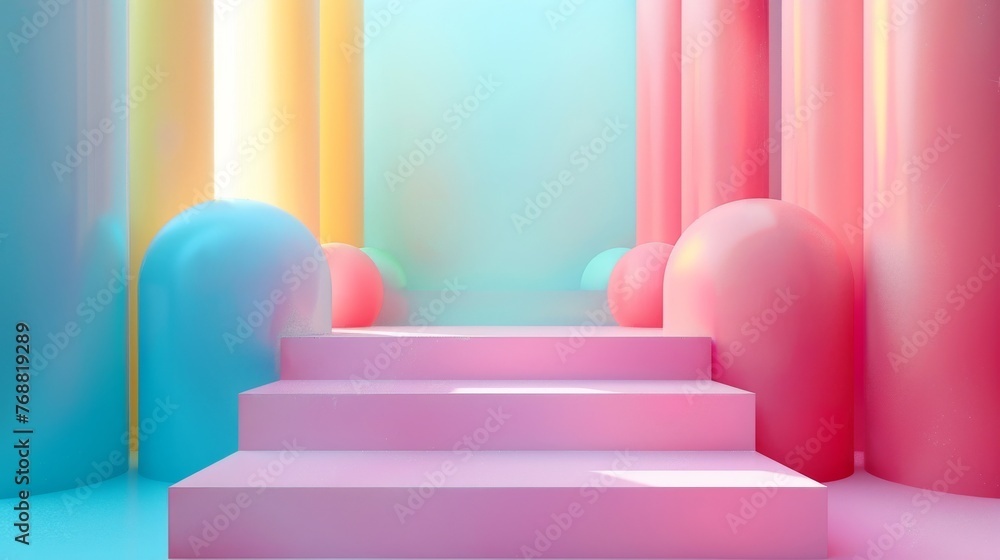 Poster pastel gradient background with a soft gradient overlay effect, adding depth to the transition betwe
