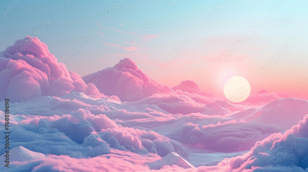 Poster pastel gradient background with responsive design considerations, ensuring optimal visual appeal acr