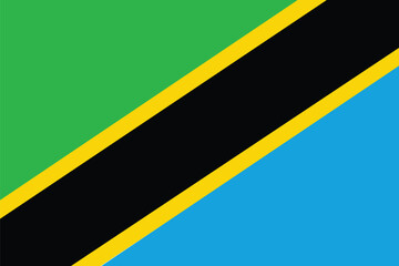 National Flag of Tanzania, Tanzania sign, Tanzania Flag