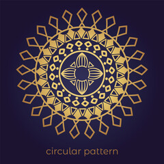 Luxurious mandala pattern background, circular pattern vector design