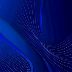 Abstract Blue Background with Rays. Abstract Futuristic Modern Tech Stripes Wallpaper.