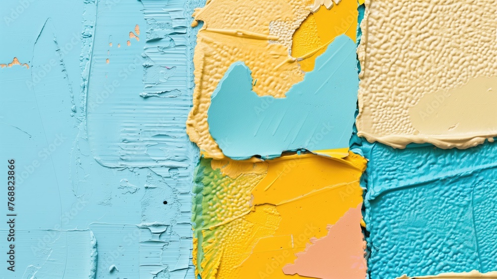Poster a vibrant array of dried paint strokes creates a bold, abstract background