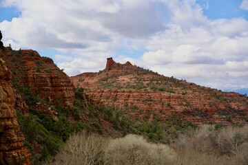 Naklejka premium The Red Rock View From a Far