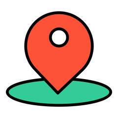 Map Icon Element For Design