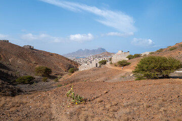vue sur la ville de Mindelo eau Cap Vert en Afrique de l'Ouest