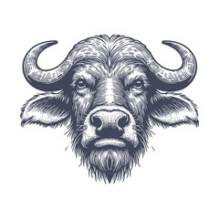 buffalo vintage illustration. isolated on white background
