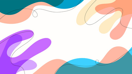 Fototapeta premium ABSTRACT BACKGROUND WITH HAND DRAWN SHAPES PASTEL FLAT COLOR VECTOR DESIGN TEMPLATE FOR WALLPAPER, COVER DESIGN, HOMEPAGE DESIGN
