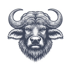 buffalo vintage illustration. isolated on white background