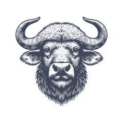 buffalo vintage illustration. isolated on white background