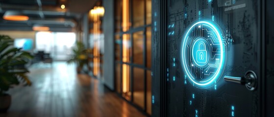 Secure online payment system presentation, encryption technology in focus, trust and safety, modern office, day , 3DCG