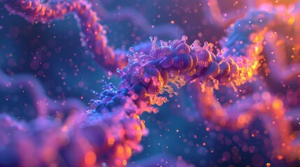Visualize the process of DNA replication using 3D illustrations and animations.