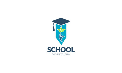 Education logo design inspiration with using book