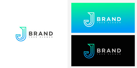 J Letter Logo Icon Brand Identity, J Letter Sign Symbol Template  - obrazy, fototapety, plakaty