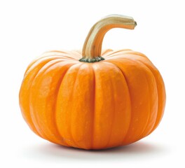Obraz premium Small Orange Pumpkin on White Table