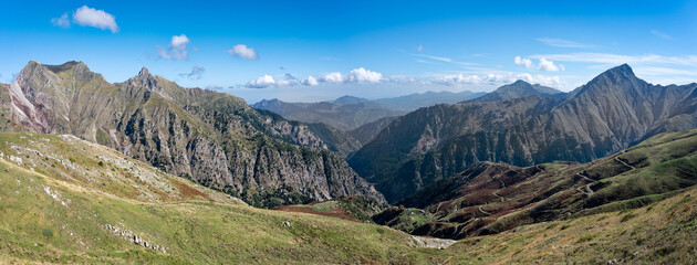 Panoramic landscape of the Agrafa Mountains in Central Greece