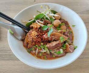 Delicious chicken noodles