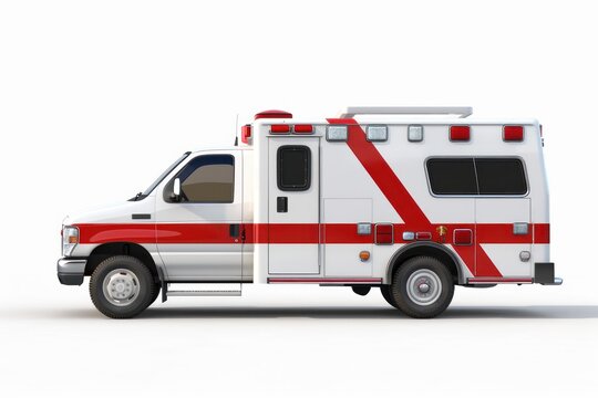 An ambulance car Isolated on white background