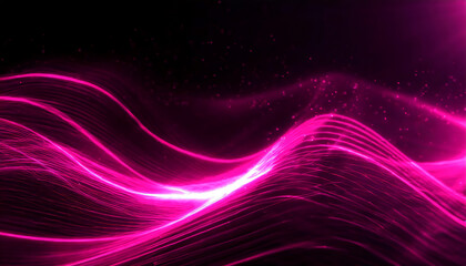Pink Light Wave Abstract Background