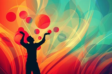 abstract background for International Juggler's Day