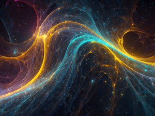 Fototapeta premium Experience the captivating design of an abstract cosmic energy wave background.