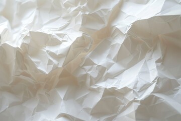 Crumpled white paper texture - obrazy, fototapety, plakaty