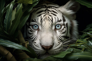 	
Generative ai of a white tiger.	
