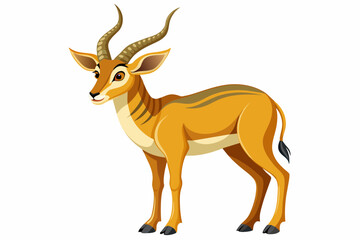 Beautiful animal antelope full body vector illustration