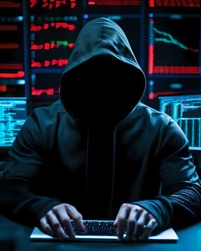 Hacker che viola un sistema e ruba dati sensibili	