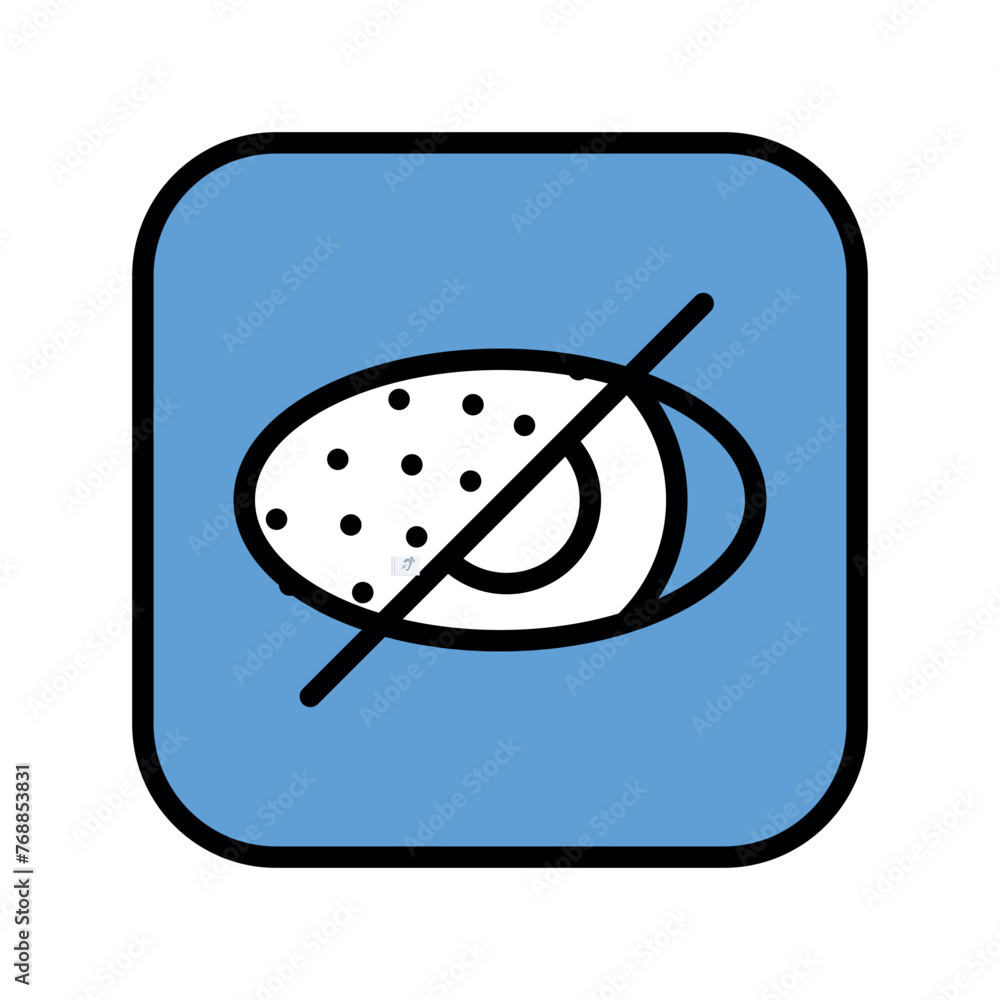 Poster blind eye color line icon. web accessibility. vector isolated element.