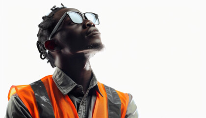 Obraz premium Construction Worker in Safety Gear