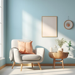 living room interior with arm chair