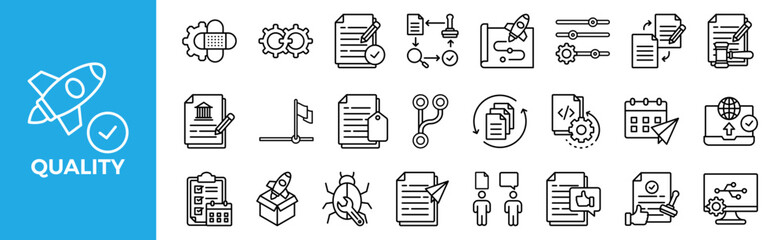 Release Management icon set for design elements