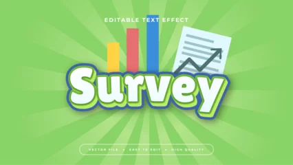 Outdoor kussens Blue orange and green survey 3d editable text effect - font style © QalamVision