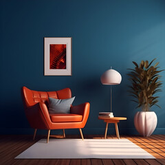 Armchair, Table, and Wooden Cabinet Fusion